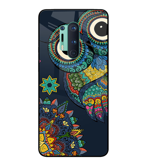 Abstract Owl Art Oneplus 8 Pro Glass Cover