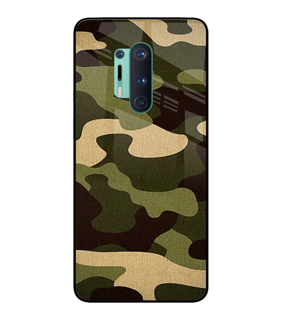 Camouflage Canvas Oneplus 8 Pro Glass Cover