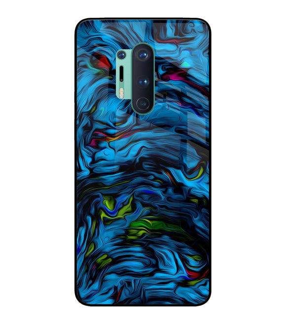 Dark Blue Abstract Oneplus 8 Pro Glass Cover