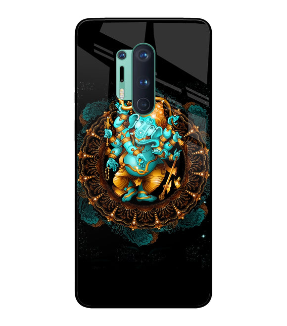 Lord Ganesha Art Oneplus 8 Pro Glass Cover