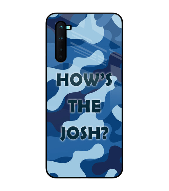 Camouflage Blue Oneplus Nord Glass Cover