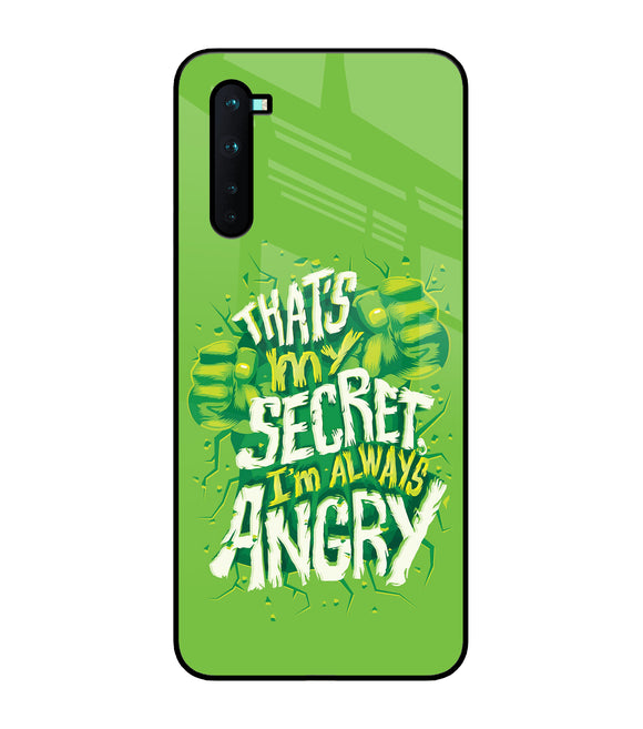 Hulk Smash Quote Oneplus Nord Glass Cover