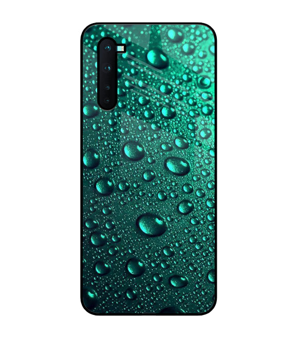 Green Water Drops Oneplus Nord Glass Cover