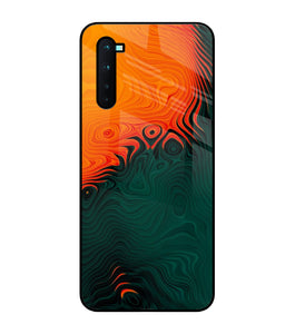 Orange Green Abstract Art Oneplus Nord Glass Cover