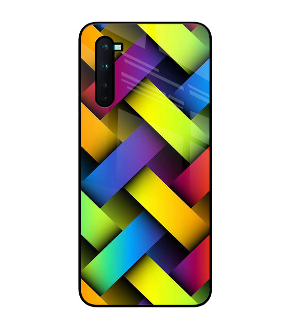 Abstract Colorful Stripes Oneplus Nord Glass Cover