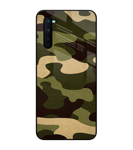 Camouflage Canvas Oneplus Nord Glass Cover