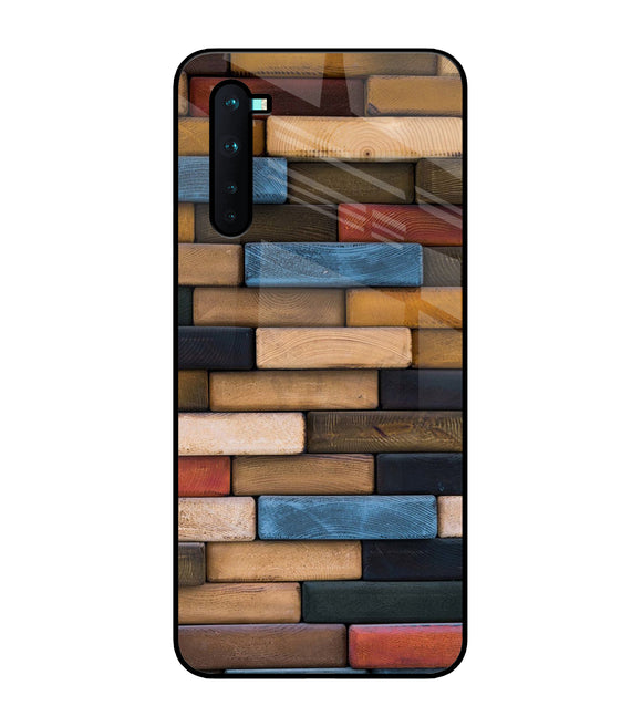 Colorful Wooden Bricks Oneplus Nord Glass Cover