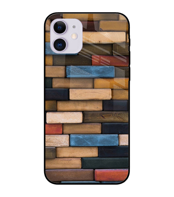 Colorful Wooden Bricks iPhone 12 Glass Cover