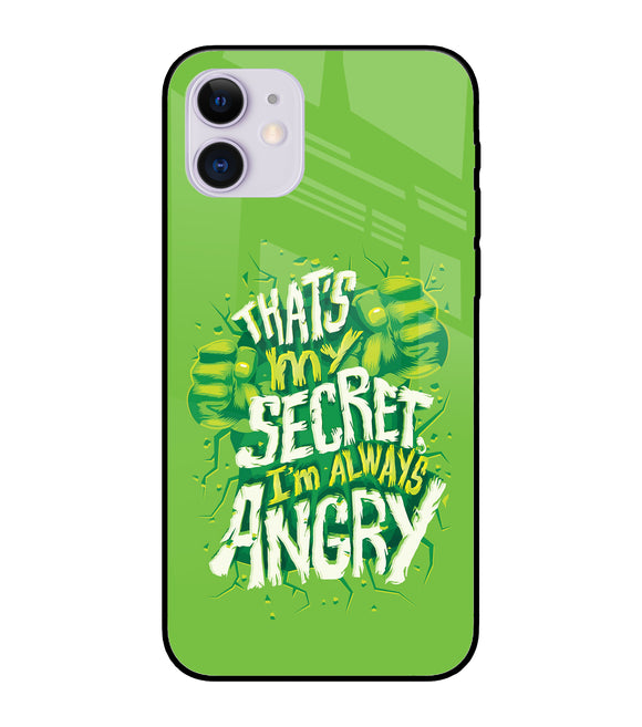 Hulk Smash Quote iPhone 12 Pro Glass Cover