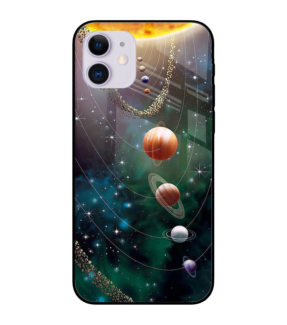 Solar System Art iPhone 12 Mini Glass Cover