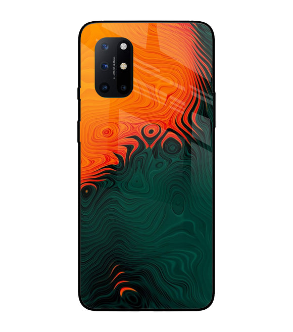Orange Green Abstract Art Oneplus 8T Glass Cover