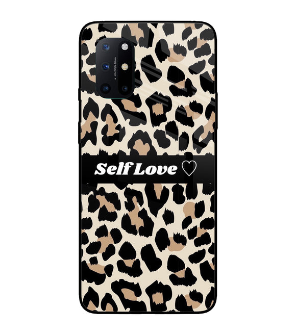 Leopard Print Self Love Oneplus 8T Glass Cover