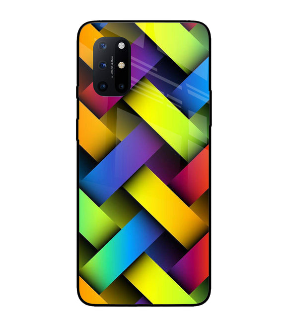 Abstract Colorful Stripes Oneplus 8T Glass Cover
