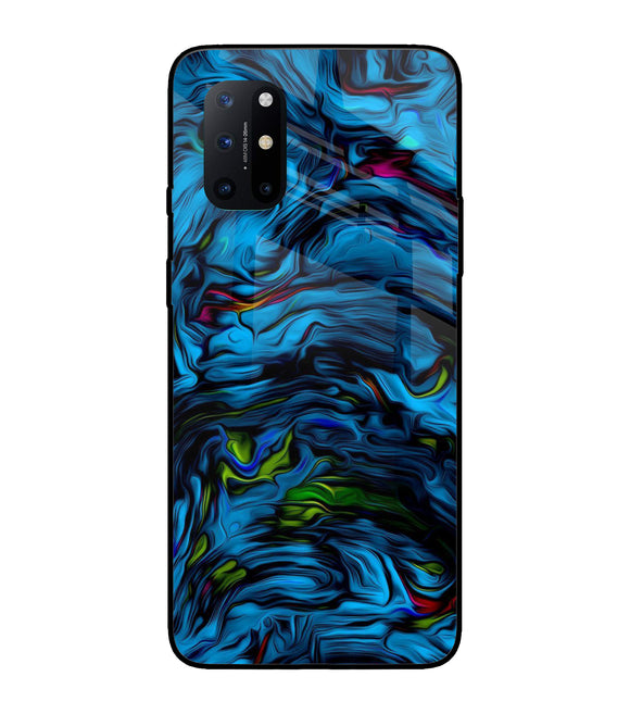 Dark Blue Abstract Oneplus 8T Glass Cover