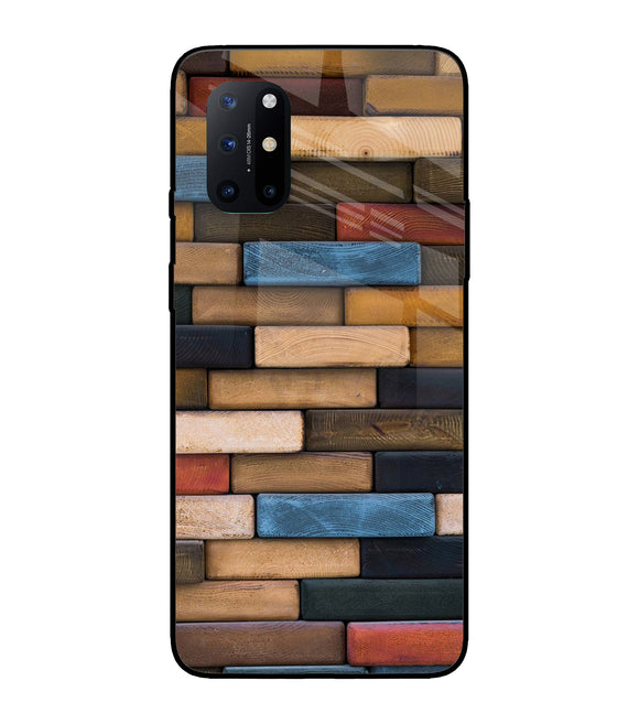 Colorful Wooden Bricks Oneplus 8T Glass Cover