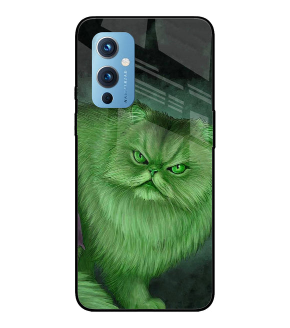 Hulk Cat Oneplus 9 Glass Cover