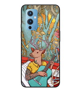 Deer Doodle Art Oneplus 9 Glass Cover