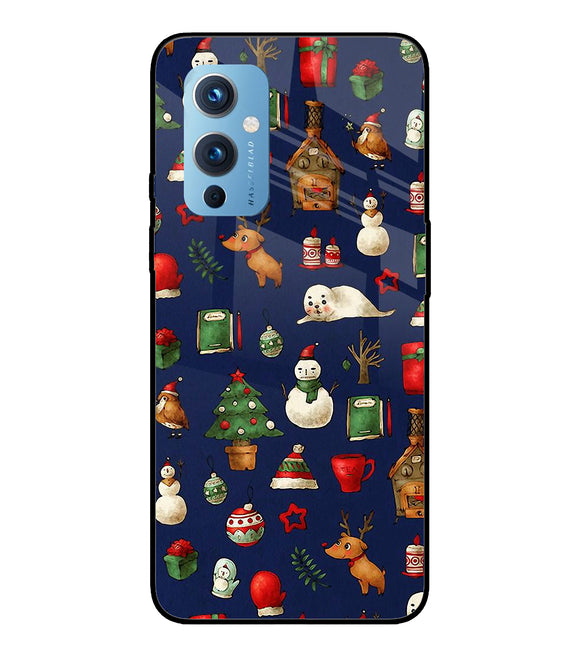 Canvas Christmas Print Oneplus 9 Glass Cover