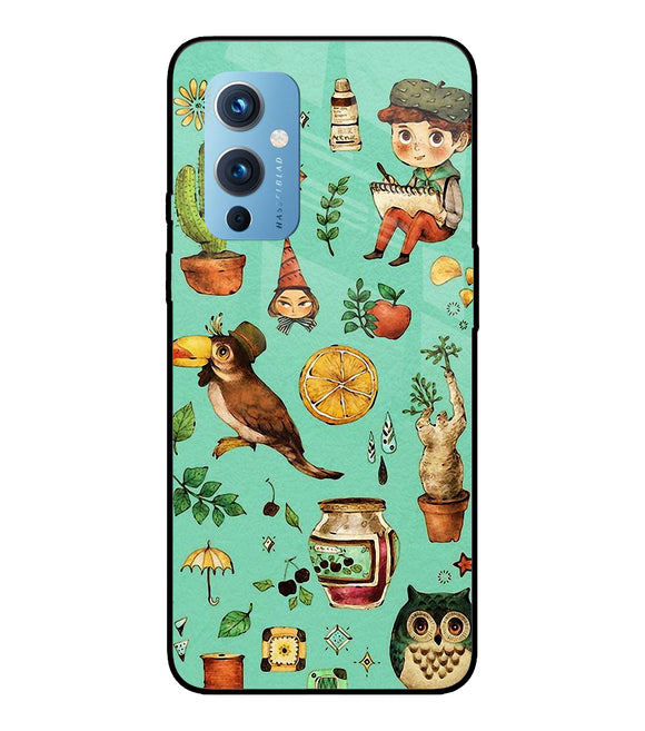 Vintage Art Oneplus 9 Glass Cover