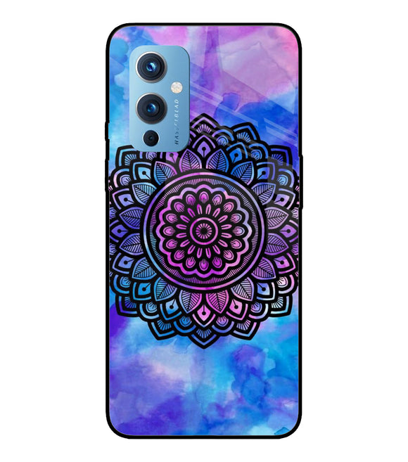 Mandala Water Color Art Oneplus 9 Glass Cover