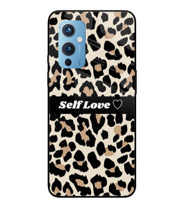 Leopard Print Self Love Oneplus 9 Glass Cover