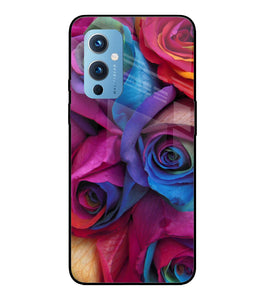 Colorful Roses Oneplus 9 Glass Cover