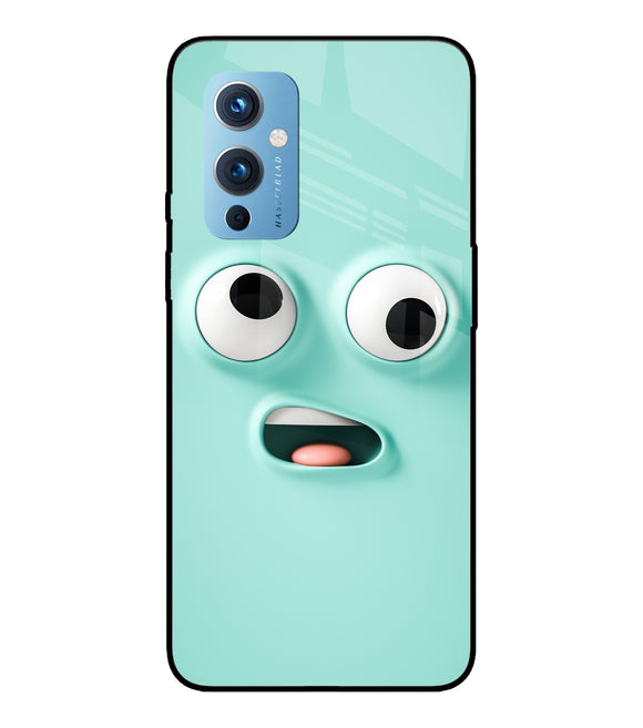 Silly Face Cartoon Oneplus 9 Glass Cover
