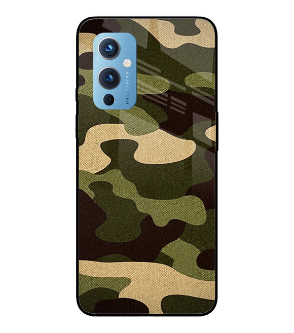 Camouflage Canvas Oneplus 9 Glass Cover