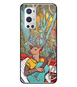 Deer Doodle Art Oneplus 9 Pro Glass Cover