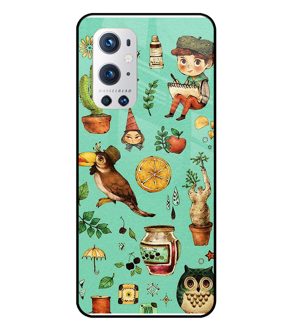 Vintage Art Oneplus 9 Pro Glass Cover