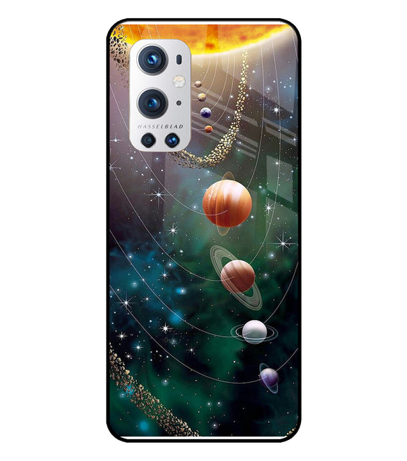 Solar System Art Oneplus 9 Pro Glass Cover