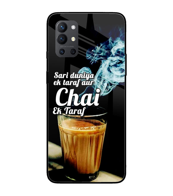 Chai Ek Taraf Quote Oneplus 9R Glass Cover