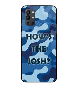 Camouflage Blue Oneplus 9R Glass Cover