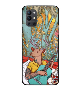 Deer Doodle Art Oneplus 9R Glass Cover