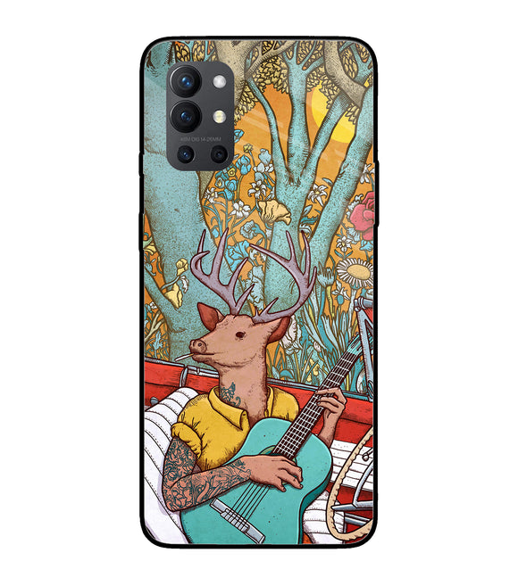 Deer Doodle Art Oneplus 9R Glass Cover