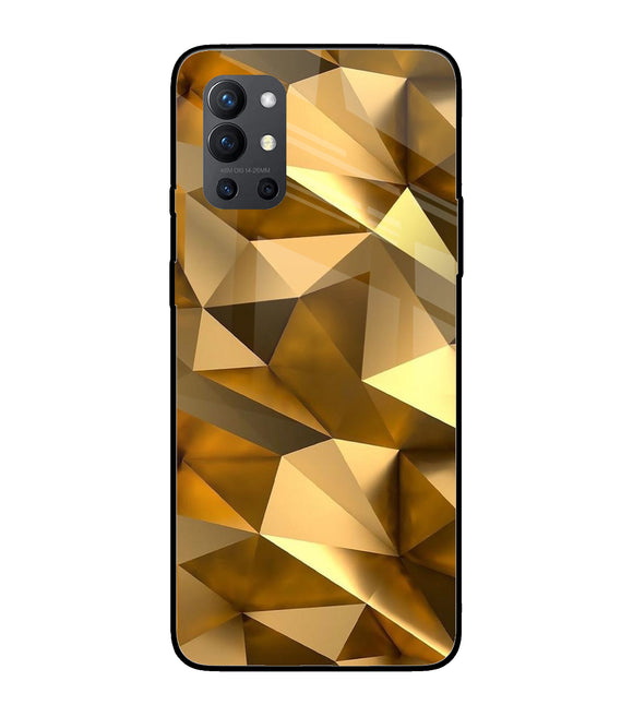 Golden Poly Art Oneplus 9R Glass Cover