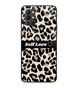 Leopard Print Self Love Oneplus 9R Glass Cover