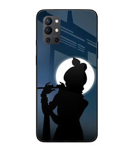 Shri Krishna Silhouette Oneplus 9R Glass Cover