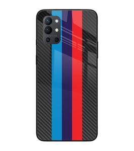 BMW Stripes Pattern Oneplus 9R Glass Cover