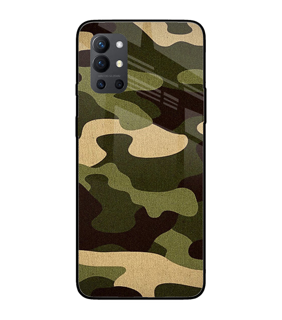 Camouflage Canvas Oneplus 9R Glass Cover