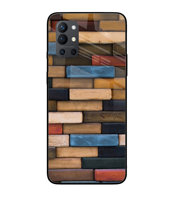 Colorful Wooden Bricks Oneplus 9R Glass Cover