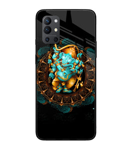 Lord Ganesha Art Oneplus 9R Glass Cover