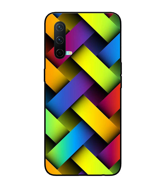 Abstract Colorful Stripes Oneplus Nord CE 5G Glass Cover