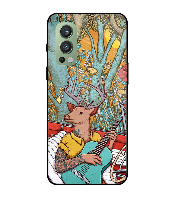 Deer Doodle Art OnePlus Nord 2 5G Glass Cover
