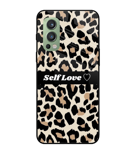 Leopard Print Self Love OnePlus Nord 2 5G Glass Cover