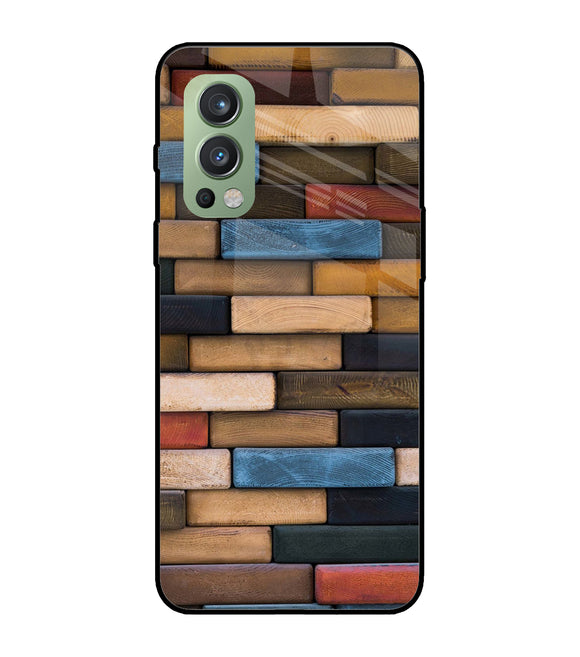 Colorful Wooden Bricks OnePlus Nord 2 5G Glass Cover