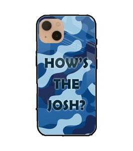 Camouflage Blue iPhone 13 Glass Cover