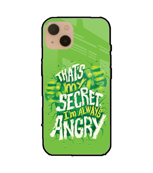 Hulk Smash Quote iPhone 13 Glass Cover