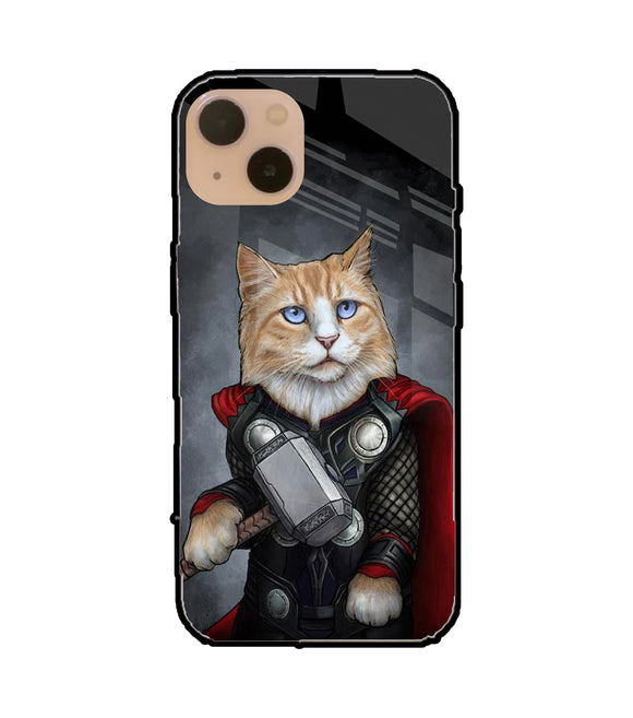 Thor Cat iPhone 13 Glass Cover