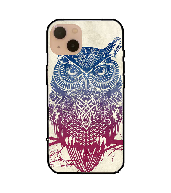 Owl Drill Paint iPhone 13 Glass Cover